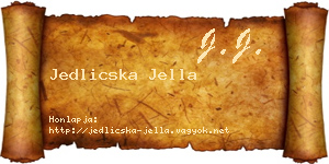 Jedlicska Jella névjegykártya